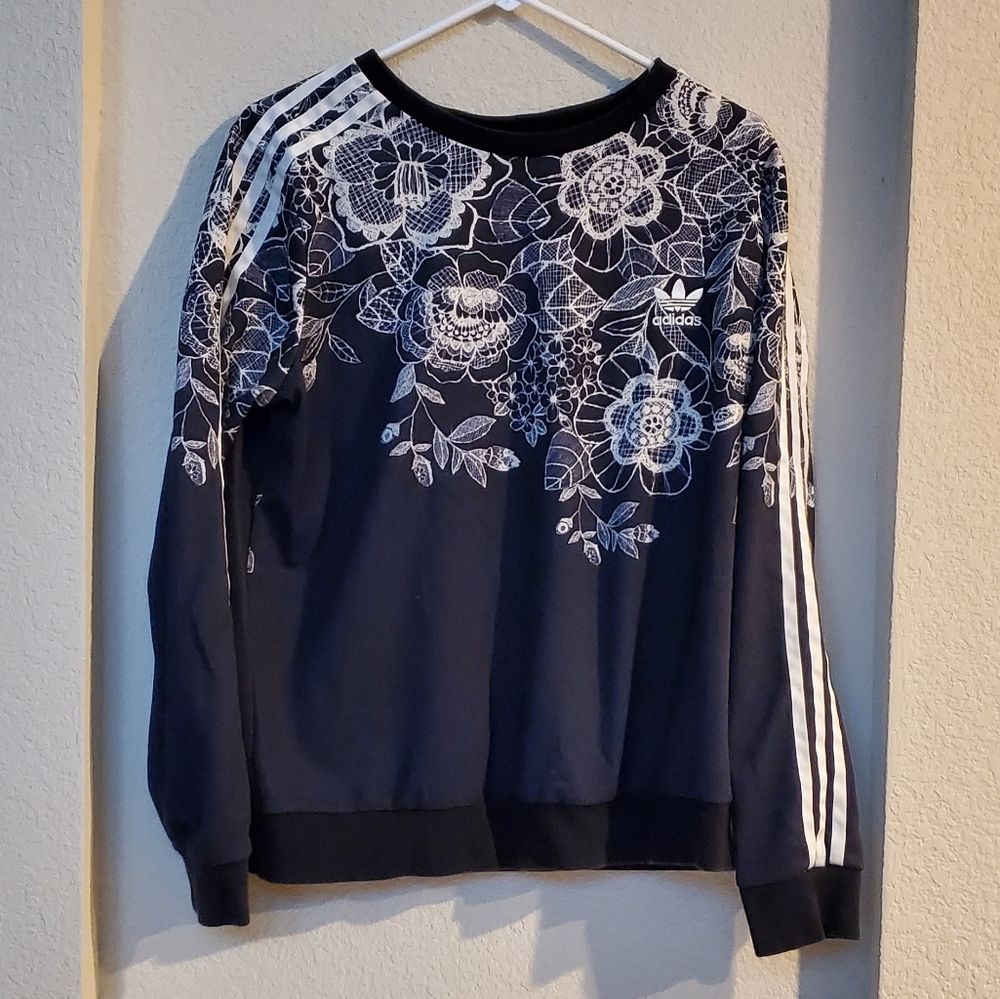 adidas Originals Navy Floral Sweatshirt